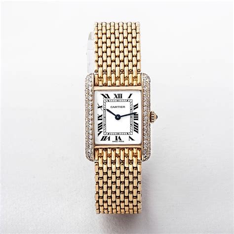 cartier tank with diamonds|cartier tank louis diamond.